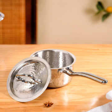 Aluminium Core Stainless Steel Deep Saucepan 1000ml