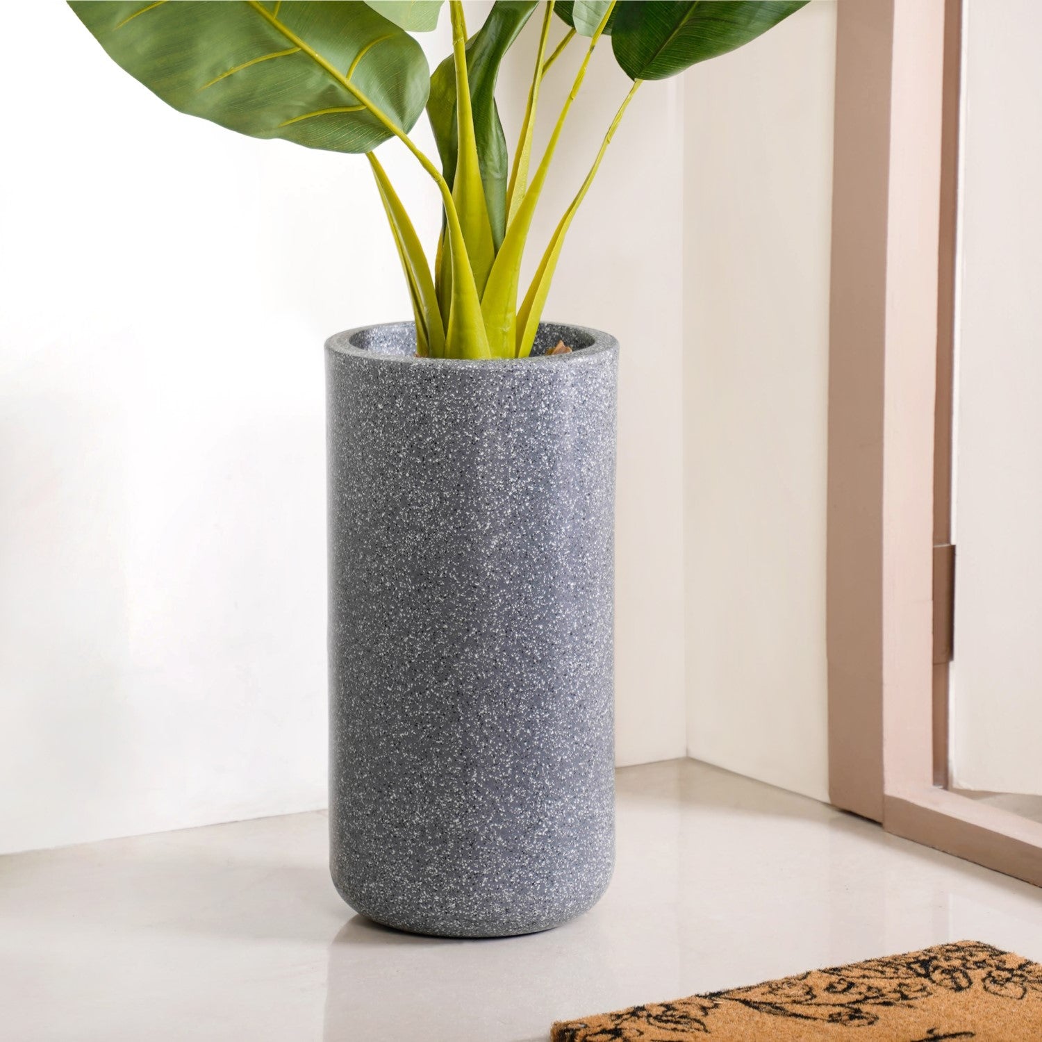 Planterra Grey Tall Cylindrical Planter 18x9 Inch Online - Premium Planter 