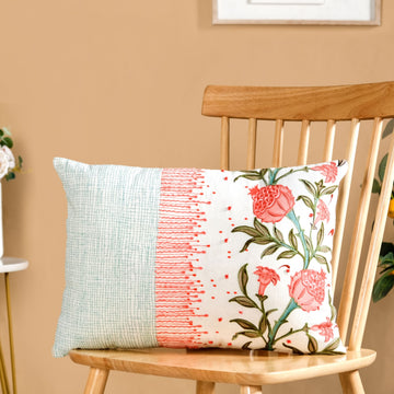 Artisan Bloom Cotton Cushion Cover 50x36cm