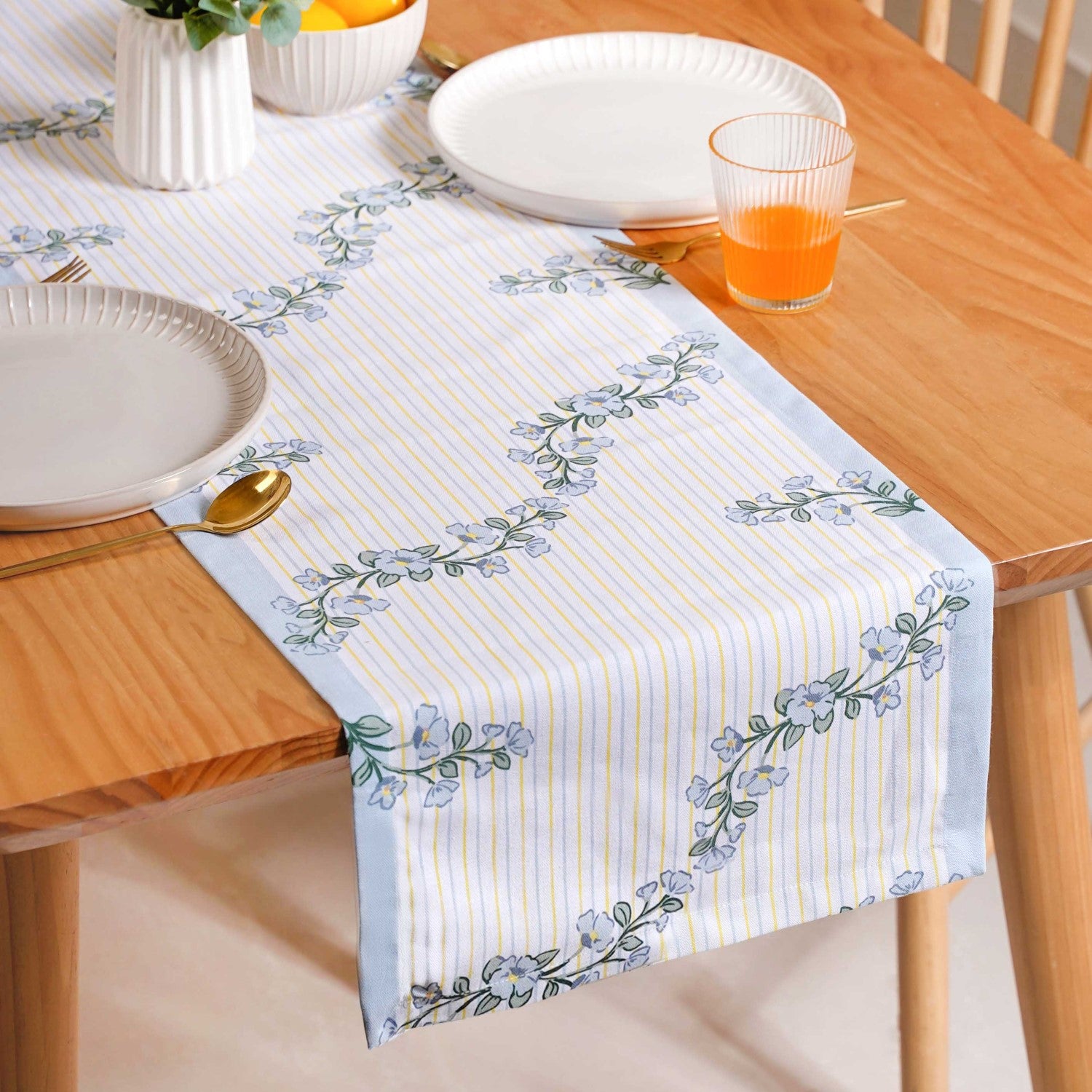 Azzurro Soft Cotton Table Runner - Main Image