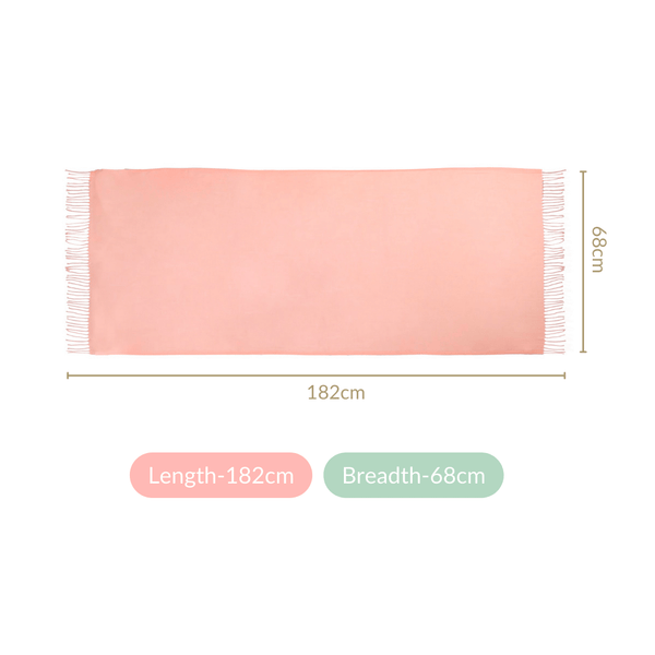 Woollen Blend Scarf Baby Pink Peach