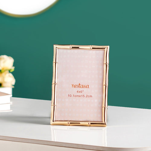 Bamboo Cut Photo Frame Small Gold 4x6