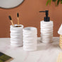 Ripple Design Bathroom Set Of 3 White