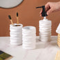 Ripple Design Bathroom Set Of 3 White