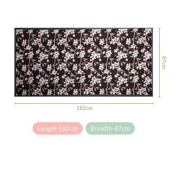 Black Floral Scarf For Women