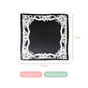 Black And White Border Pattern Floral Square Scarf