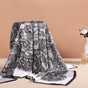 Black And White Printed Floral Square Scarf