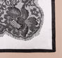 Black And White Printed Floral Square Scarf