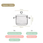 Borosilicate Stovetop Glass Cooking Pot With Lid 1300ml