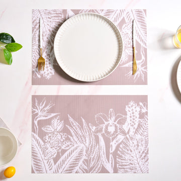 Botanical Taupe Placemat Set Of 6
