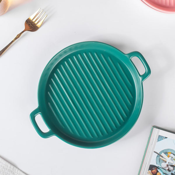 Green Oven Plate Large