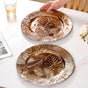 Leaf Embossed Charger Plate Set Of 6 12 Inch - Charger plates, decorative plates, plates set of 6, service plates, under plates, gold charger plates