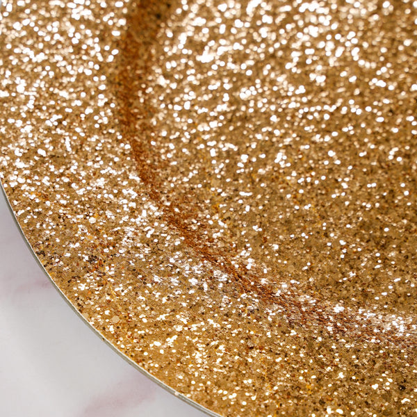 Gold Shimmer Charger Plate Set Of 6 13 Inch