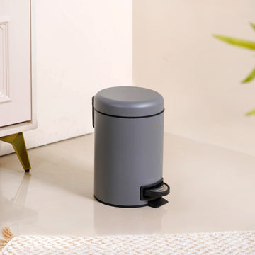 Clean Curve Dustbin With Removable Bucket Grey 3000ml11