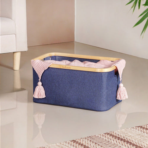 Cloth Laundry Basket Blue
