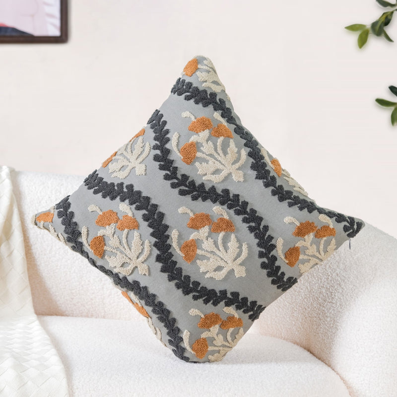 Botanical Beauty Cotton Pillow Cover 15x15 Inch