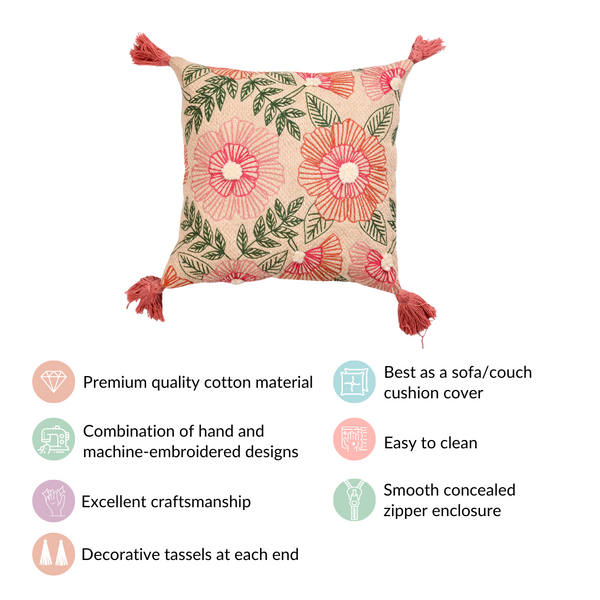 Subtle Spring Couch Cushion Cover 16x16 Inch