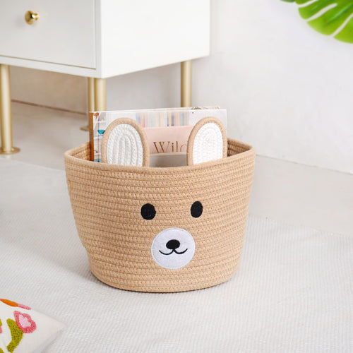 Cute Bear Basket For Kids Room