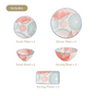 Pastel Dream 22 Piece Dinner Set For 6