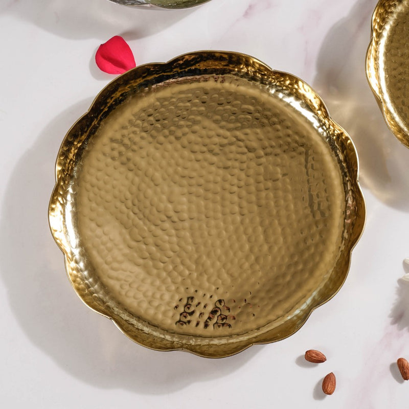 Decorative Urli Tray Gold Set Of 2