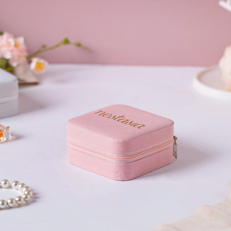 Mini Jewellery Storage Box Pink