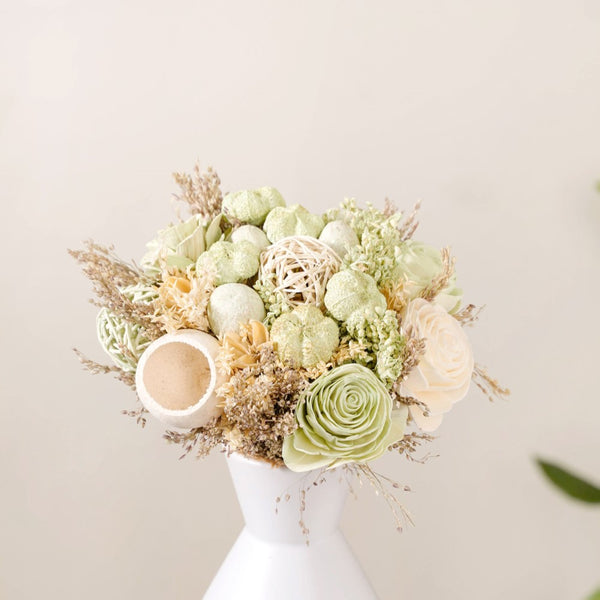 Natural Dried Floral Bouquet Green