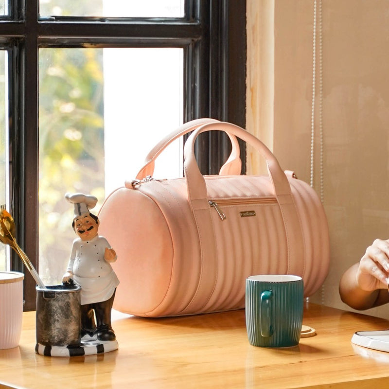 Travel Duffel Bag Pink Small 14x7 Inch