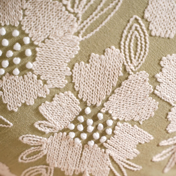Fiore Sofa Cushion Cover Green 16x16 Inch
