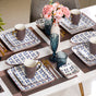 Blue Flower Ceramic 22 Piece Dinner Set For 6
