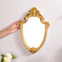 Decorative Gilded Wall Mirror Gold- Decorative Wall Mirror, Shield Mirror, Shield Shaped Mirror, Gold Wall Decor, Decorative Mirror