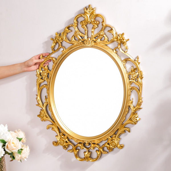 Victorian Wall Mirror Gold Large