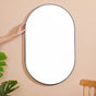 Oval Wall Mirror Black Small