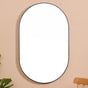 Oval Wall Mirror Black Small