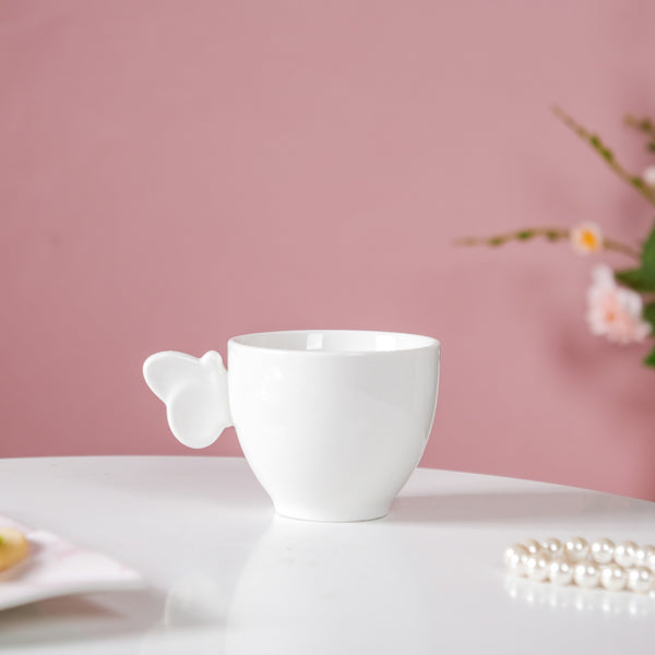 Riona Ceramic Butterfly Cup White