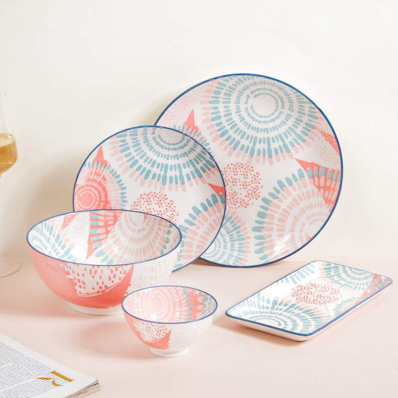 Pastel Dream 22 Piece Dinner Set For 6