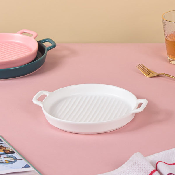 White Oven Plate Small
