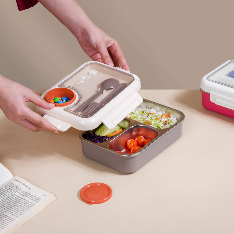 Leak-Proof Insulated Tiffin Box For Office Brown