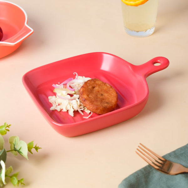 Red Ceramic Grill Plate