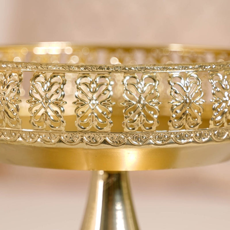 Decorative Bowl With Pedestal Gold Small- Decorative Fruit Bowl, Pedestal Fruit Bowl, Small Fruit Bowl, Elegant Pedestal Bowl