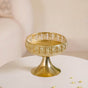 Decorative Bowl With Pedestal Gold Small- Decorative Fruit Bowl, Pedestal Fruit Bowl, Small Fruit Bowl, Elegant Pedestal Bowl