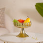 Decorative Bowl With Pedestal Gold Small- Decorative Fruit Bowl, Pedestal Fruit Bowl, Small Fruit Bowl, Elegant Pedestal Bowl