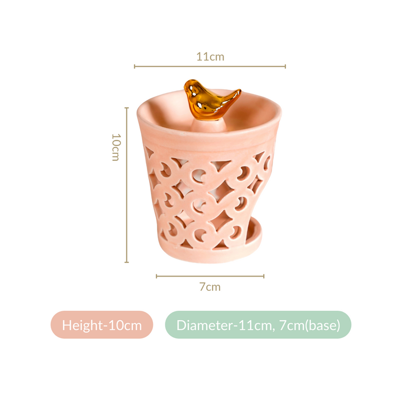 Ceramic Charm Fragrance Diffuser Set Of 2 Peach- Ceramic diffuser, fragrance diffuser, diffuser set, peach diffuser, home fragrance