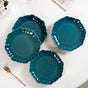 Luxe Moroccan Round Dinner Plate Dark Green Set Of 4 10 Inch - Dinner plates, ceramic dinner plates, floral dinner plates, blue plates, round plates