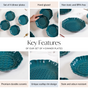 Luxe Moroccan Round Dinner Plate Dark Green Set Of 4 10 Inch - Dinner plates, ceramic dinner plates, floral dinner plates, blue plates, round plates