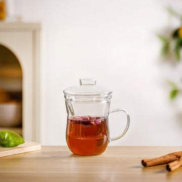 Double Walled Glass Infuser Teapot with Strainer