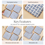 Set Of 4 Square Dinner Plates Blue Flower Design 9 Inch - Dinner plates, ceramic plates, ceramic dinner plates, square plates, dinner plate set
