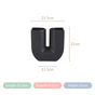 Modern U-Shaped Flower Vase Black