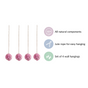 Sustainable Flower Wall Hanging Decor Set of 4 Pink