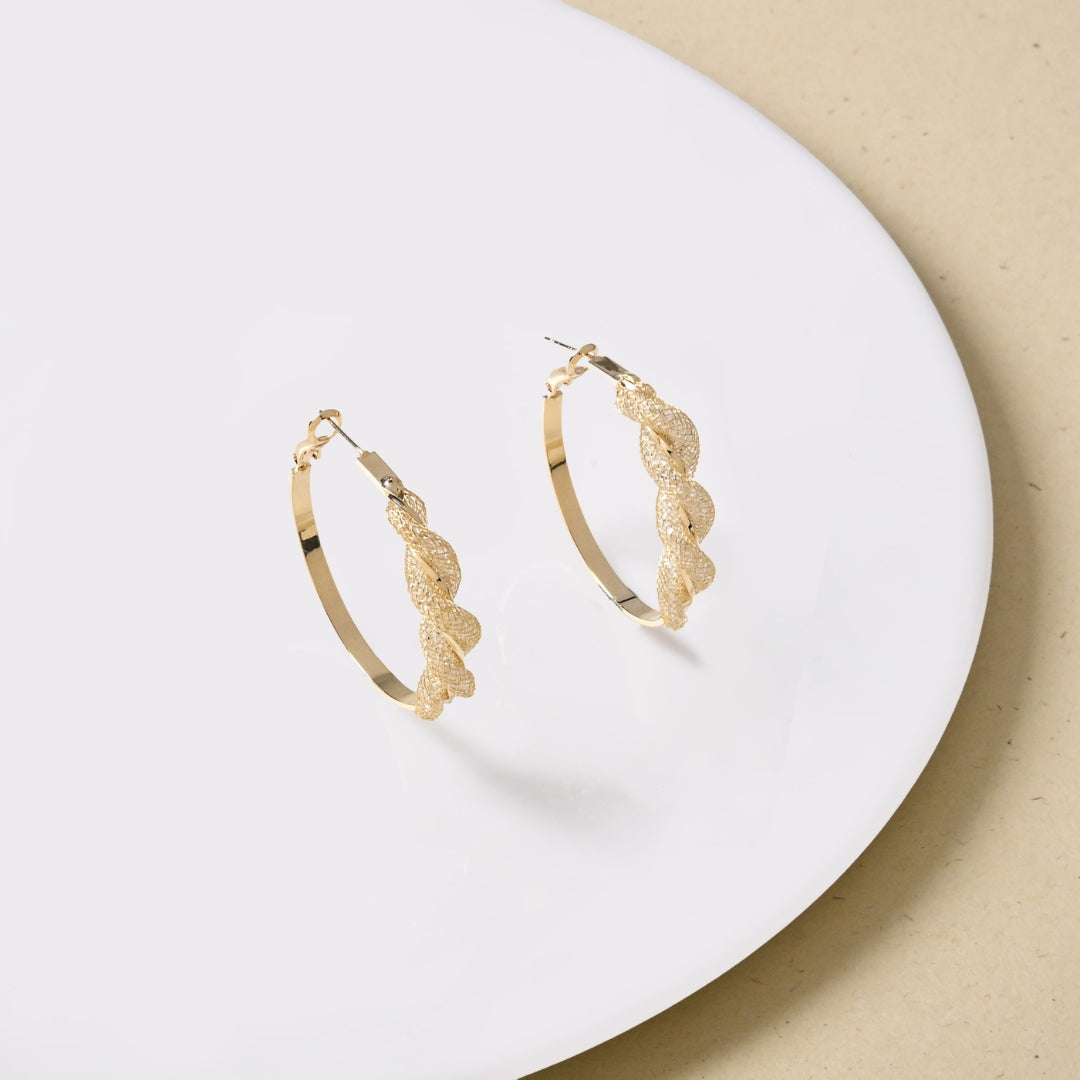 Gilded Spiral Hoops - Main Image