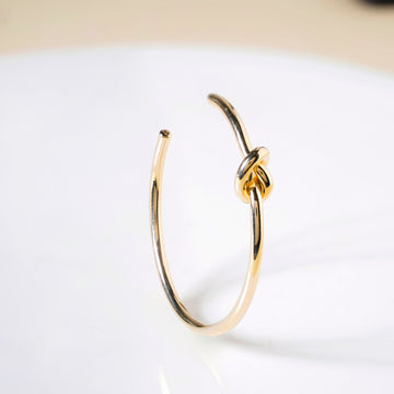 Gold Knot Cuffed Bracelet